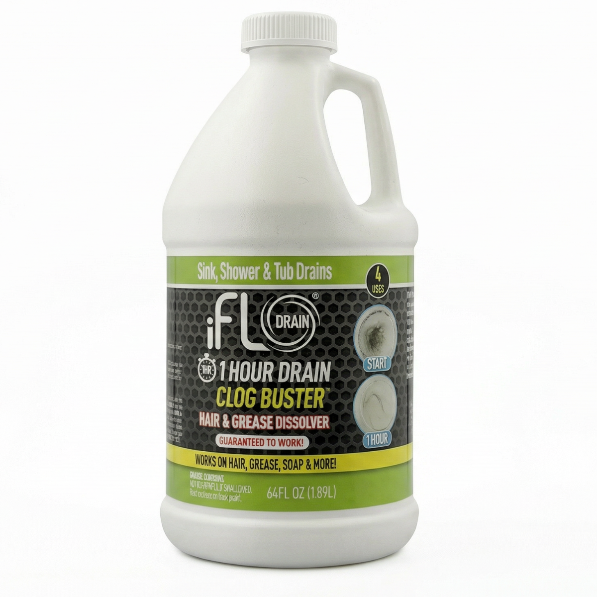 iFLO® Drain 1-Hour Drain Clog Buster – Professional Strength