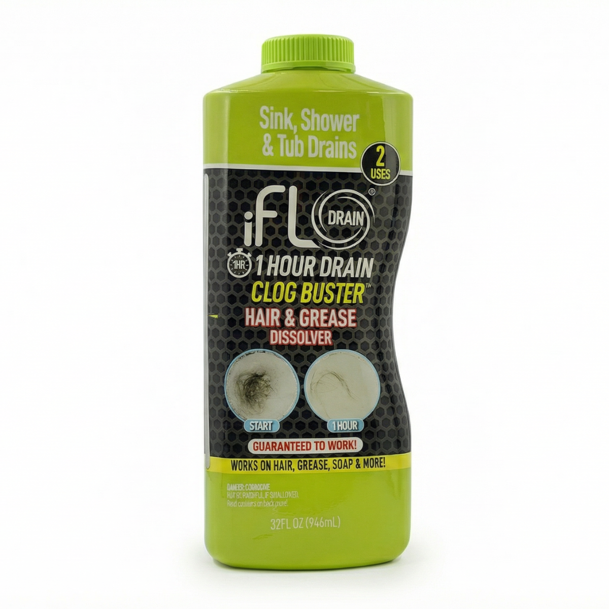 iFLO® Drain 1-Hour Drain Clog Buster – Professional Strength
