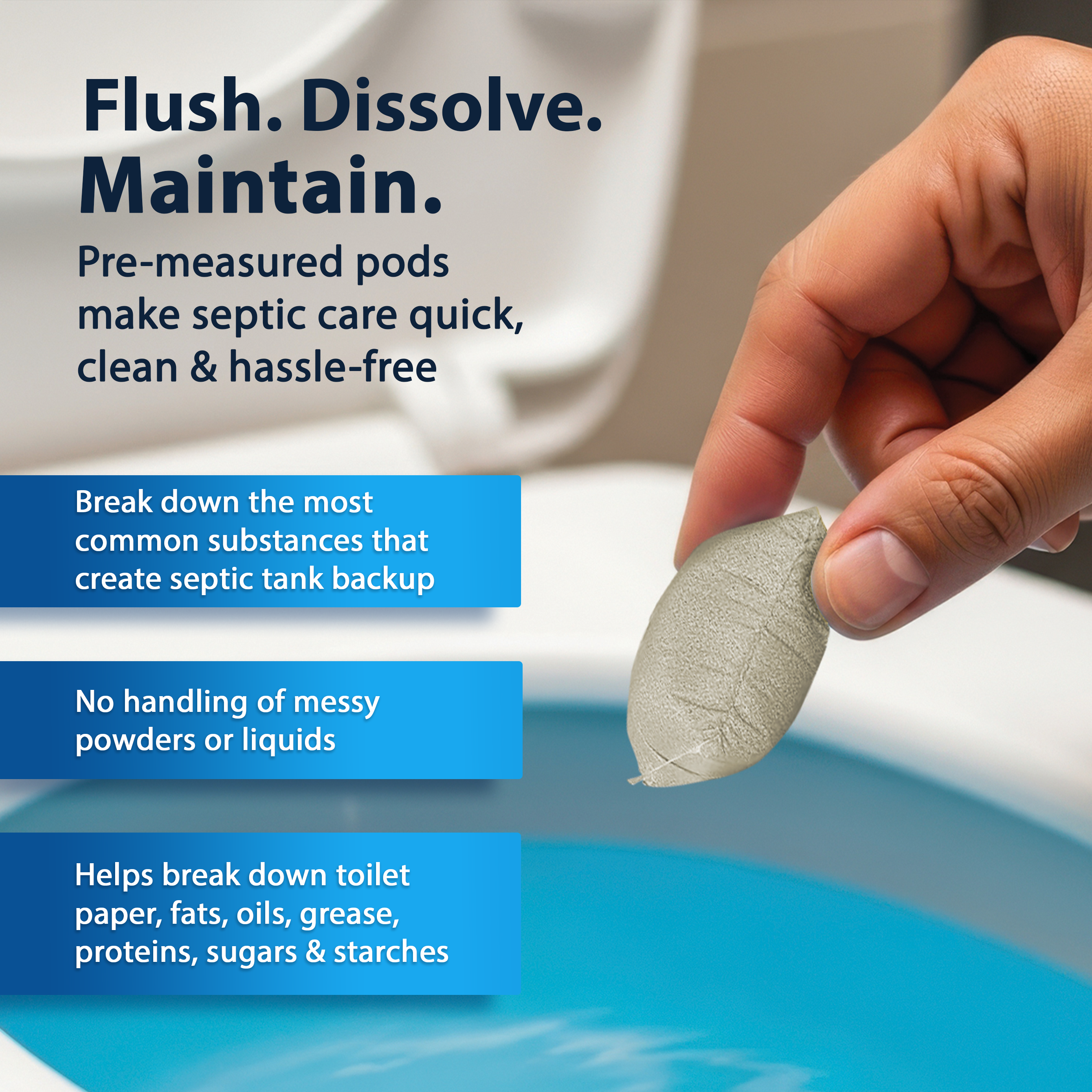 iFLO® Septic Maintenance Flushable Pods with iFLOBiotic™ Enzymes, 6-Pack