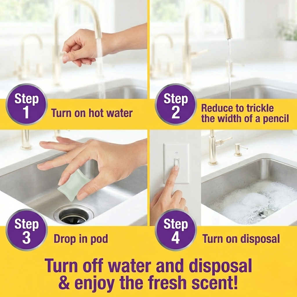 iFLO® Foaming Garbage Disposal Cleaner Pods with iFLOBiotic™ Enzymes, 6 Pack