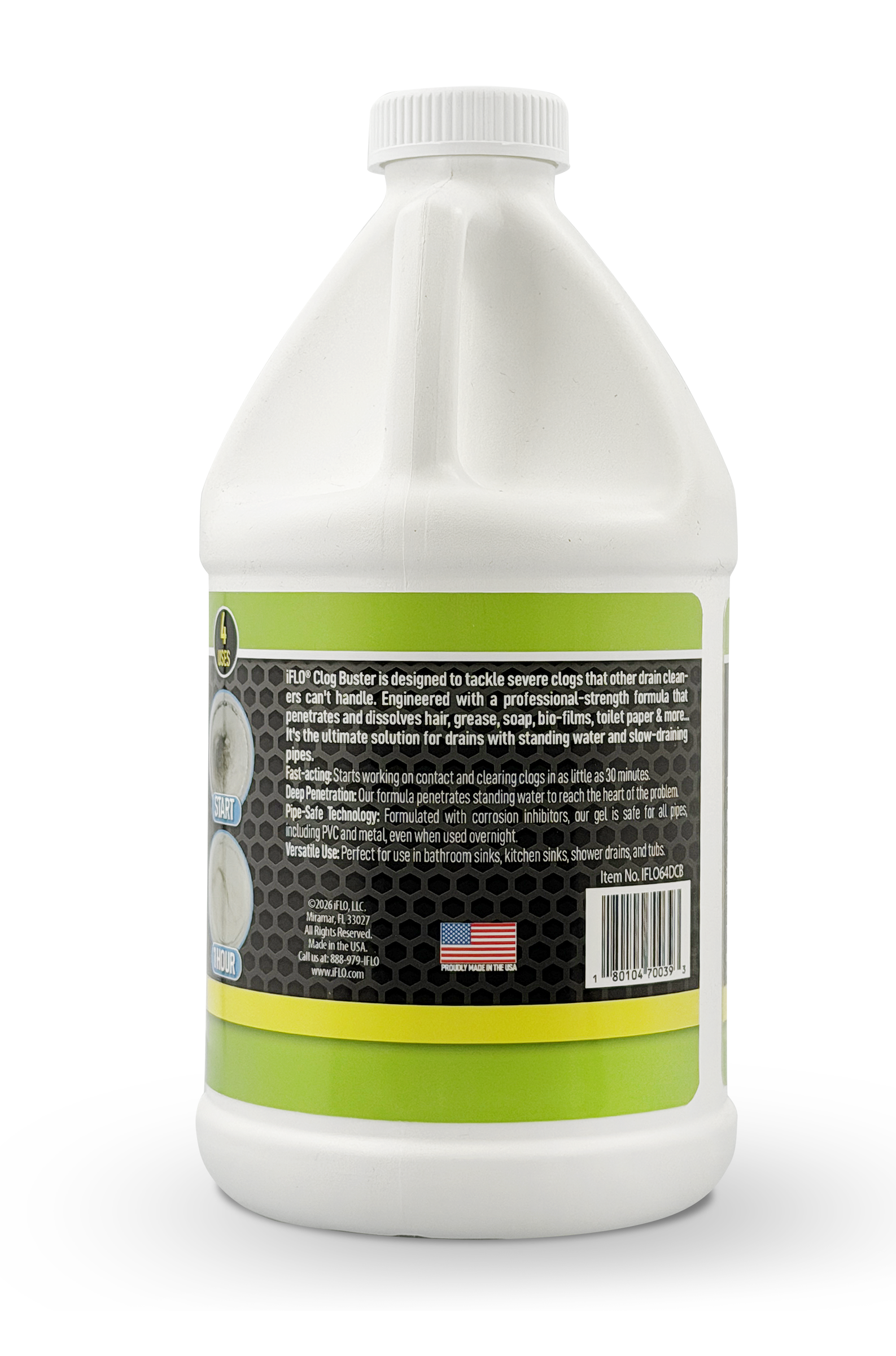 iFLO® Drain 1-Hour Drain Clog Buster – Professional Strength