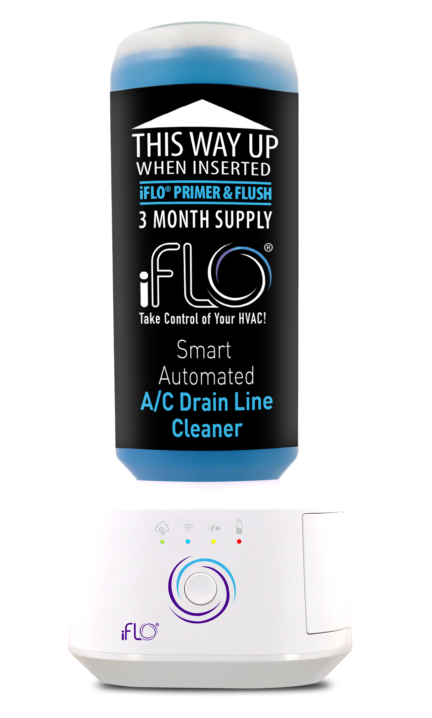iFLO® Smart Automated AC Drain Line Cleaning System, Includes 3 Month Cartridge