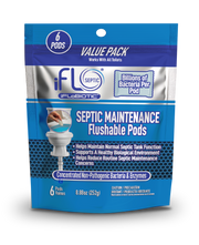 iFLO® Septic Maintenance Flushable Pods with iFLOBiotic™ Enzymes, 6-Pack