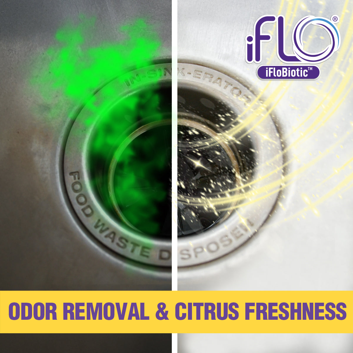 iFLO® Foaming Garbage Disposal Cleaner Pods with iFLOBiotic™ Enzymes, 6 Pack