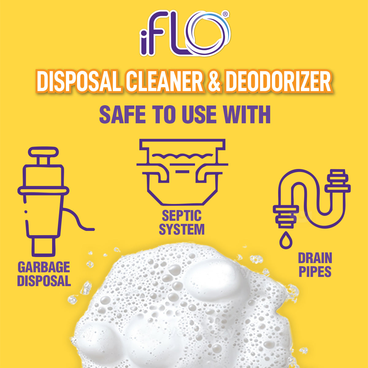 iFLO® Foaming Garbage Disposal Cleaner Pods with iFLOBiotic™ Enzymes, 6 Pack